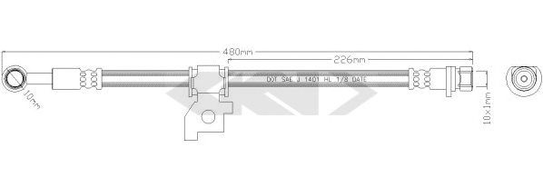 SPIDAN 340572 Тормозной шланг для HONDA (Хонда) SPIDAN 340572 Тормозной шланг для HONDA (Хонда)