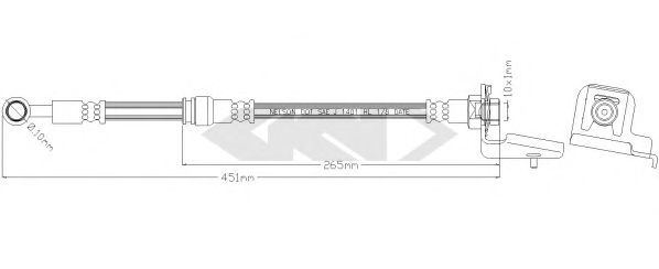 SPIDAN 340574 Тормозной шланг для HYUNDAI TUCSON (Хендай Туксон) SPIDAN 340574 Тормозной шланг для HYUNDAI TUCSON (Хендай Туксон)