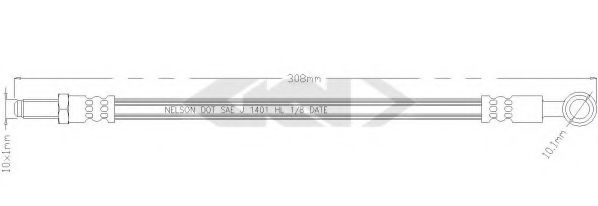SPIDAN 339916 Тормозной шланг для SUZUKI JIMNY (Сузуки Жимнъ) SPIDAN 339916 Тормозной шланг для SUZUKI JIMNY (Сузуки Жимнъ)