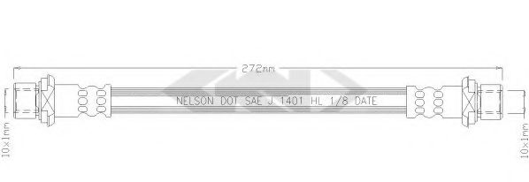 SPIDAN 339645 Тормозной шланг для TOYOTA TARAGO (Тойота/тоета Тараго) SPIDAN 339645 Тормозной шланг для TOYOTA TARAGO (Тойота/тоета Тараго)