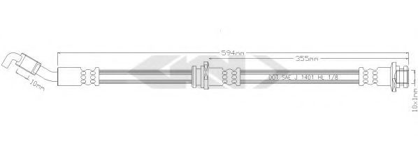 SPIDAN 339519 Тормозной шланг для NISSAN (Ниссан)