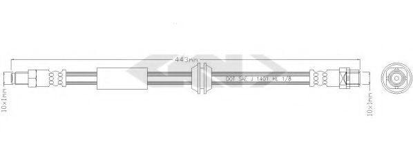 SPIDAN 39517 Тормозной шланг для FIAT (Фиат) SPIDAN 39517 Тормозной шланг для FIAT (Фиат)