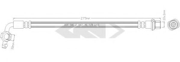 SPIDAN 339958 Тормозной шланг для TOYOTA RAV 4 II (Тойота/тоета Рав 4 2) SPIDAN 339958 Тормозной шланг для TOYOTA RAV 4 II (Тойота/тоета Рав 4 2)