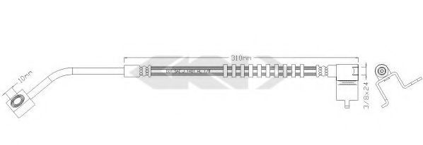 SPIDAN 339975 Тормозной шланг для CHRYSLER PT CRUISER (Крайслер Пт cруисэр) SPIDAN 339975 Тормозной шланг для CHRYSLER PT CRUISER (Крайслер Пт cруисэр)