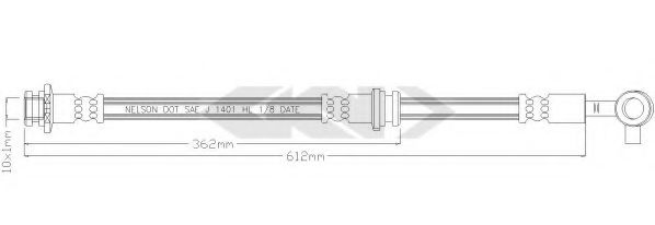 SPIDAN 340041 Тормозной шланг для NISSAN DUALIS (Ниссан Дуалис) SPIDAN 340041 Тормозной шланг для NISSAN DUALIS (Ниссан Дуалис)