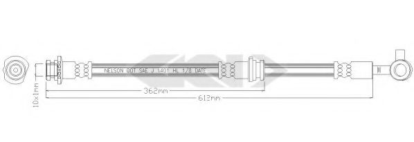 SPIDAN 340042 Тормозной шланг для NISSAN DUALIS (Ниссан Дуалис) SPIDAN 340042 Тормозной шланг для NISSAN DUALIS (Ниссан Дуалис)