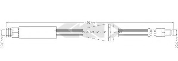 SPIDAN 340169 Тормозной шланг для FIAT PANDA (Фиат Панда) SPIDAN 340169 Тормозной шланг для FIAT PANDA (Фиат Панда)