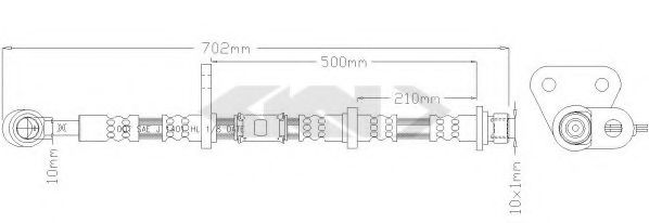 SPIDAN 340232 Тормозной шланг для HONDA (Хонда) SPIDAN 340232 Тормозной шланг для HONDA (Хонда)