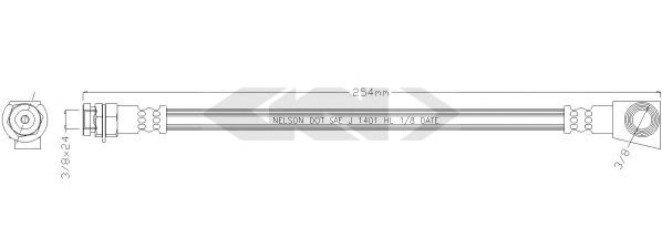 SPIDAN 340587 Тормозной шланг для JEEP LIBERTY (Джип Либэртъ) SPIDAN 340587 Тормозной шланг для JEEP LIBERTY (Джип Либэртъ)