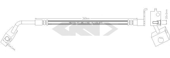 SPIDAN 340592 Тормозной шланг для JEEP LIBERTY (Джип Либэртъ) SPIDAN 340592 Тормозной шланг для JEEP LIBERTY (Джип Либэртъ)
