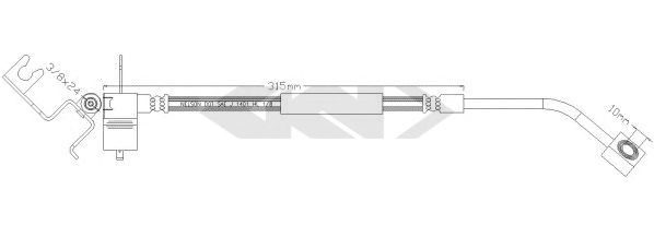 SPIDAN 340593 Тормозной шланг для CHRYSLER PT CRUISER (Крайслер Пт cруисэр) SPIDAN 340593 Тормозной шланг для CHRYSLER PT CRUISER (Крайслер Пт cруисэр)