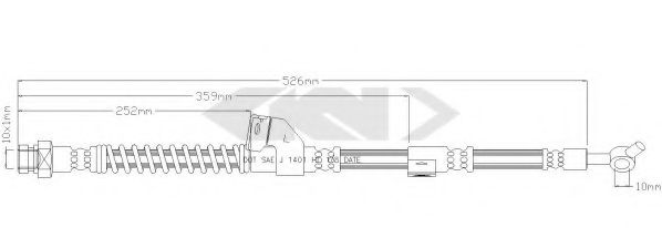 SPIDAN 340279 Тормозной шланг для KIA MAGENTIS (Киа Магэнтис) SPIDAN 340279 Тормозной шланг для KIA MAGENTIS (Киа Магэнтис)