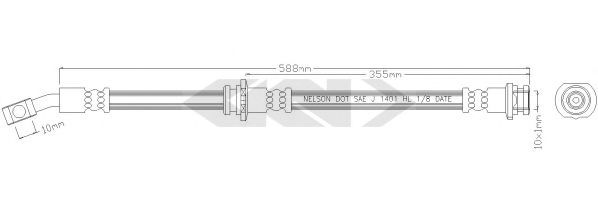 SPIDAN 340598 Тормозной шланг для NISSAN TIIDA (Ниссан Т2да) SPIDAN 340598 Тормозной шланг для NISSAN TIIDA (Ниссан Т2да)