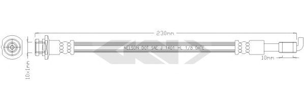 SPIDAN 340599 Тормозной шланг для NISSAN TIIDA (Ниссан Т2да) SPIDAN 340599 Тормозной шланг для NISSAN TIIDA (Ниссан Т2да)