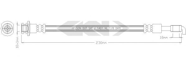 SPIDAN 340600 Тормозной шланг для NISSAN TIIDA (Ниссан Т2да) SPIDAN 340600 Тормозной шланг для NISSAN TIIDA (Ниссан Т2да)