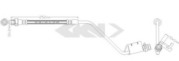 SPIDAN 340270 Тормозной шланг для HYUNDAI IX20 (Хендай Иx20)