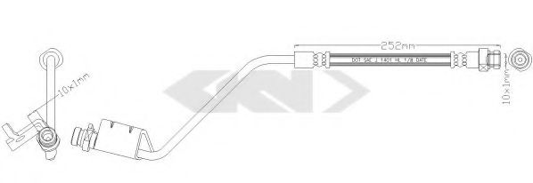 SPIDAN 340281 Тормозной шланг для HYUNDAI IX20 (Хендай Иx20)