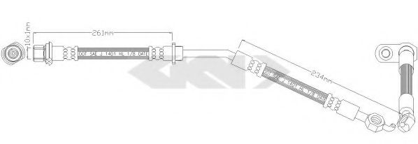 SPIDAN 340414 Тормозной шланг для TOYOTA VERSO S (Тойота/тоета Vэрсо с) SPIDAN 340414 Тормозной шланг для TOYOTA VERSO S (Тойота/тоета Vэрсо с)