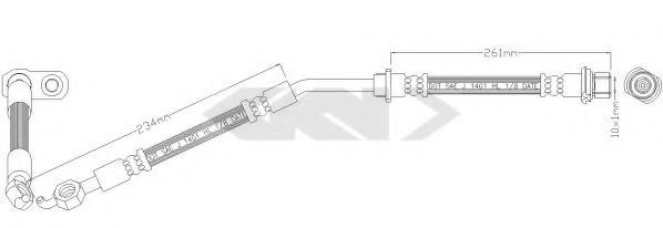 SPIDAN 340380 Тормозной шланг для TOYOTA VERSO S (Тойота/тоета Vэрсо с) SPIDAN 340380 Тормозной шланг для TOYOTA VERSO S (Тойота/тоета Vэрсо с)
