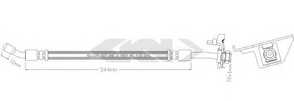 SPIDAN 340239 Тормозной шланг для HYUNDAI VERACRUZ (Хендай Vэраcруз) SPIDAN 340239 Тормозной шланг для HYUNDAI VERACRUZ (Хендай Vэраcруз)