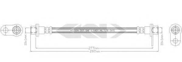 SPIDAN 340312 Тормозной шланг для MITSUBISHI (Митсубиши/митсубиси) SPIDAN 340312 Тормозной шланг для MITSUBISHI (Митсубиши/митсубиси)
