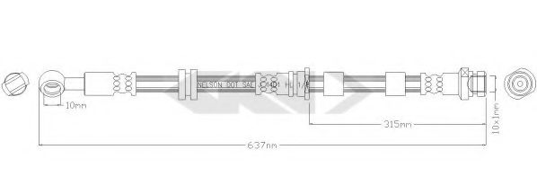SPIDAN 340314 Тормозной шланг для MITSUBISHI (Митсубиши/митсубиси) SPIDAN 340314 Тормозной шланг для MITSUBISHI (Митсубиши/митсубиси)