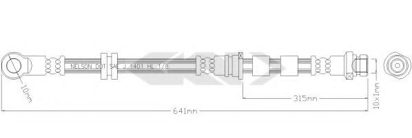 SPIDAN 340317 Тормозной шланг для MITSUBISHI RVR (Митсубиши/митсубиси Рvр) SPIDAN 340317 Тормозной шланг для MITSUBISHI RVR (Митсубиши/митсубиси Рvр)