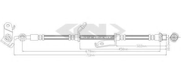 SPIDAN 340387 Тормозной шланг для TOYOTA (Тойота/тоета) SPIDAN 340387 Тормозной шланг для TOYOTA (Тойота/тоета)