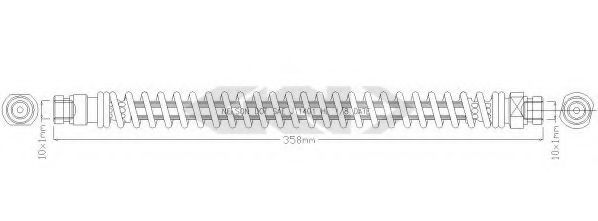 SPIDAN 340274 Тормозной шланг для KIA (Киа) SPIDAN 340274 Тормозной шланг для KIA (Киа)