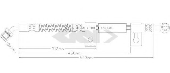 SPIDAN 340275 Тормозной шланг для KIA (Киа) SPIDAN 340275 Тормозной шланг для KIA (Киа)