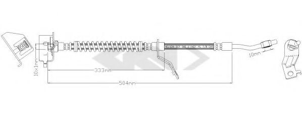 SPIDAN 340479 Тормозной шланг для HYUNDAI IX20 (Хендай Иx20)