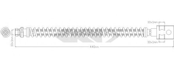 SPIDAN 340644 Тормозной шланг для SSANGYONG ACTYON I (Сан-янг/санянг Актион 1) SPIDAN 340644 Тормозной шланг для SSANGYONG ACTYON I (Сан-янг/санянг Актион 1)