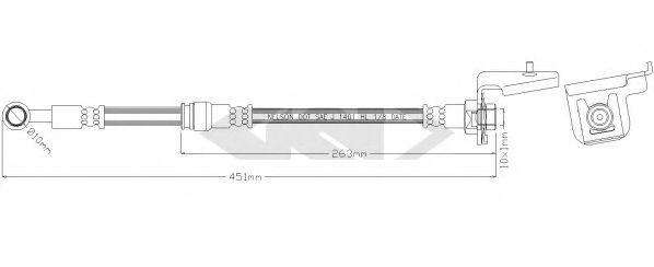 SPIDAN 340652 Тормозной шланг для HYUNDAI TUCSON (Хендай Туксон) SPIDAN 340652 Тормозной шланг для HYUNDAI TUCSON (Хендай Туксон)