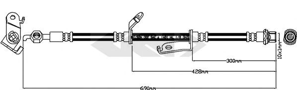 SPIDAN 340396 Тормозной шланг для TOYOTA (Тойота/тоета) SPIDAN 340396 Тормозной шланг для TOYOTA (Тойота/тоета)