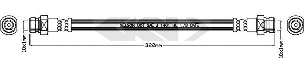 SPIDAN 340658 Тормозной шланг для MITSUBISHI I (Митсубиши/митсубиси И) SPIDAN 340658 Тормозной шланг для MITSUBISHI I (Митсубиши/митсубиси И)
