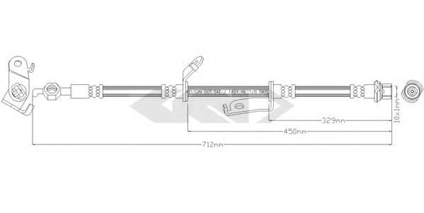 SPIDAN 340671 Тормозной шланг для TOYOTA ESTIMA III (Тойота/тоета Эстима 3) SPIDAN 340671 Тормозной шланг для TOYOTA ESTIMA III (Тойота/тоета Эстима 3)