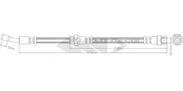 SPIDAN 340677 Тормозной шланг для KIA SPECTRA (Киа Спэcтра) SPIDAN 340677 Тормозной шланг для KIA SPECTRA (Киа Спэcтра)