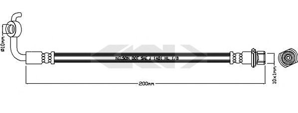 SPIDAN 340688 Тормозной шланг для TOYOTA ESTIMA III (Тойота/тоета Эстима 3) SPIDAN 340688 Тормозной шланг для TOYOTA ESTIMA III (Тойота/тоета Эстима 3)