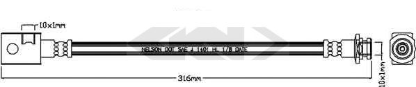 SPIDAN 340691 Тормозной шланг для NISSAN GT-R (Ниссан Гт-р) SPIDAN 340691 Тормозной шланг для NISSAN GT-R (Ниссан Гт-р)