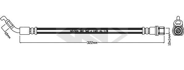 SPIDAN 340725 Тормозной шланг для LEXUS IS I (Лексус Ис 1) SPIDAN 340725 Тормозной шланг для LEXUS IS I (Лексус Ис 1)