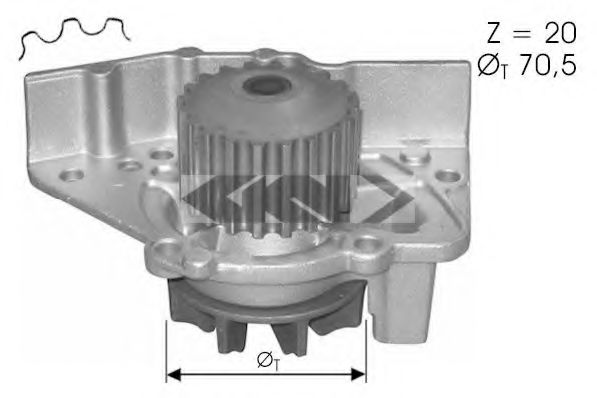 SPIDAN 91702 Водяной насос для ROVER 400 (Ровер 400) SPIDAN 91702 Водяной насос для ROVER 400 (Ровер 400)
