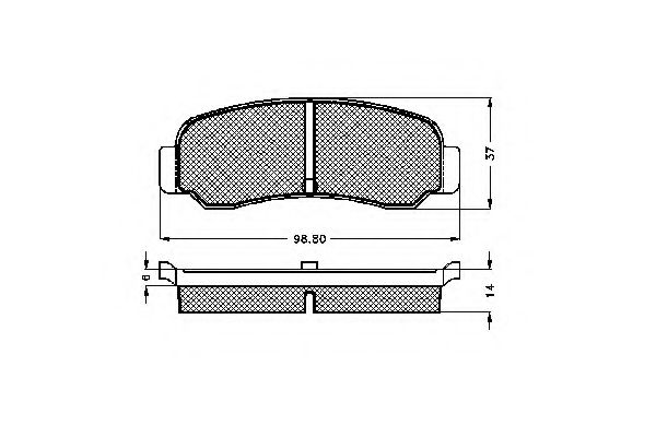 SPIDAN 30146 Тормозные колодки для MITSUBISHI LANCER (Митсубиши/митсубиси Ланcэр) SPIDAN 30146 Тормозные колодки для MITSUBISHI LANCER (Митсубиши/митсубиси Ланcэр)