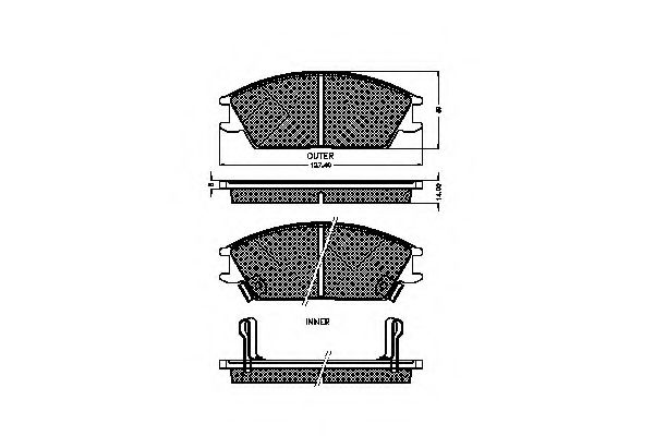 SPIDAN 30988 Тормозные колодки для HYUNDAI EXCEL (Хендай Эxcэл) SPIDAN 30988 Тормозные колодки для HYUNDAI EXCEL (Хендай Эxcэл)