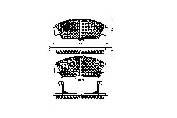 SPIDAN 31100 Тормозные колодки для HONDA PRELUDE III (Хонда Прэлудэ 3) SPIDAN 31100 Тормозные колодки для HONDA PRELUDE III (Хонда Прэлудэ 3)