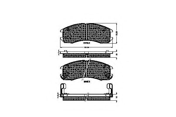 SPIDAN 31456 Тормозные колодки для MAZDA 626 III (Мазда 626 3) SPIDAN 31456 Тормозные колодки для MAZDA 626 III (Мазда 626 3)