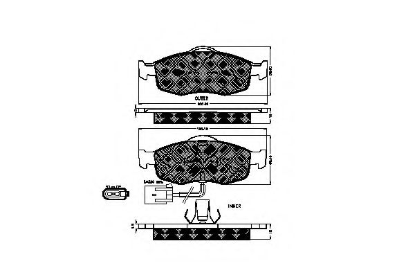 SPIDAN 31876 Тормозные колодки для FORD MONDEO (Форд Мондэо) SPIDAN 31876 Тормозные колодки для FORD MONDEO (Форд Мондэо)