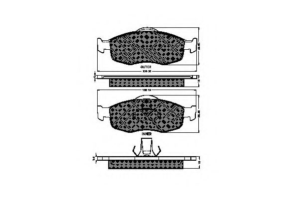 SPIDAN 32062 Тормозные колодки для FORD MONDEO (Форд Мондэо) SPIDAN 32062 Тормозные колодки для FORD MONDEO (Форд Мондэо)