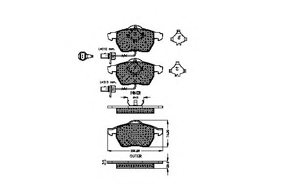 SPIDAN 32370 Тормозные колодки для VOLKSWAGEN (Фольксваген) SPIDAN 32370 Тормозные колодки для VOLKSWAGEN (Фольксваген)