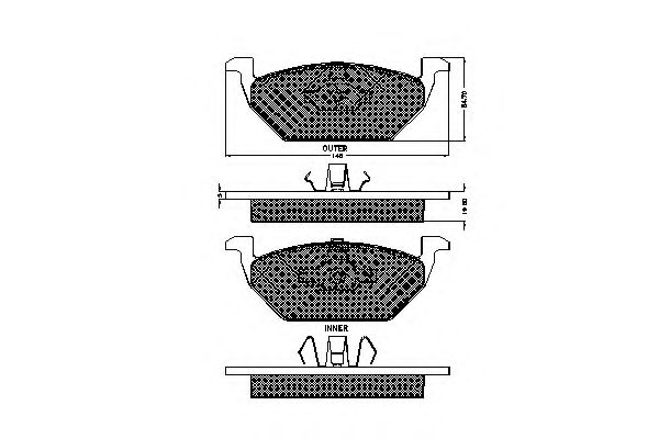 SPIDAN 32392 Тормозные колодки для VOLKSWAGEN (Фольксваген) SPIDAN 32392 Тормозные колодки для VOLKSWAGEN (Фольксваген)