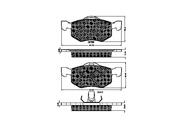 SPIDAN 32455 Тормозные колодки для FORD USA ESCAPE (Форд сша Эскейп) SPIDAN 32455 Тормозные колодки для FORD USA ESCAPE (Форд сша Эскейп)